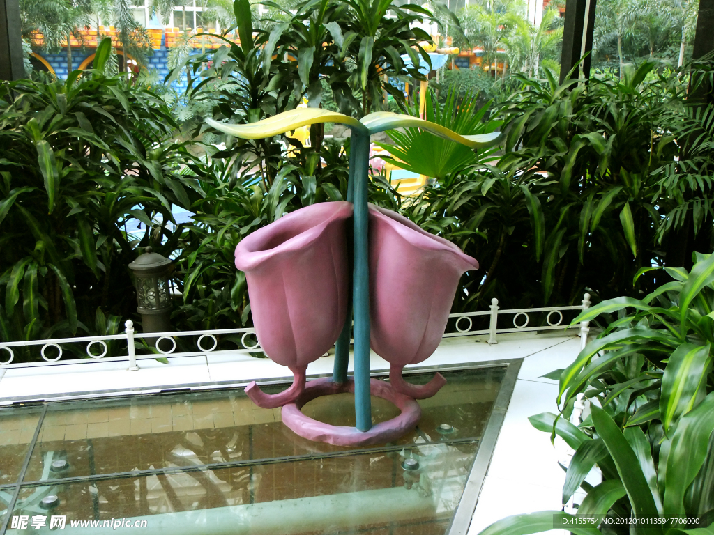 花朵垃圾桶 卡通垃圾桶