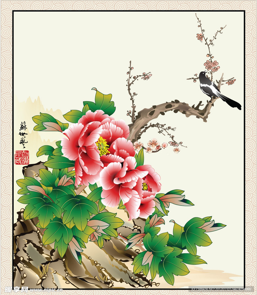 牡丹国画