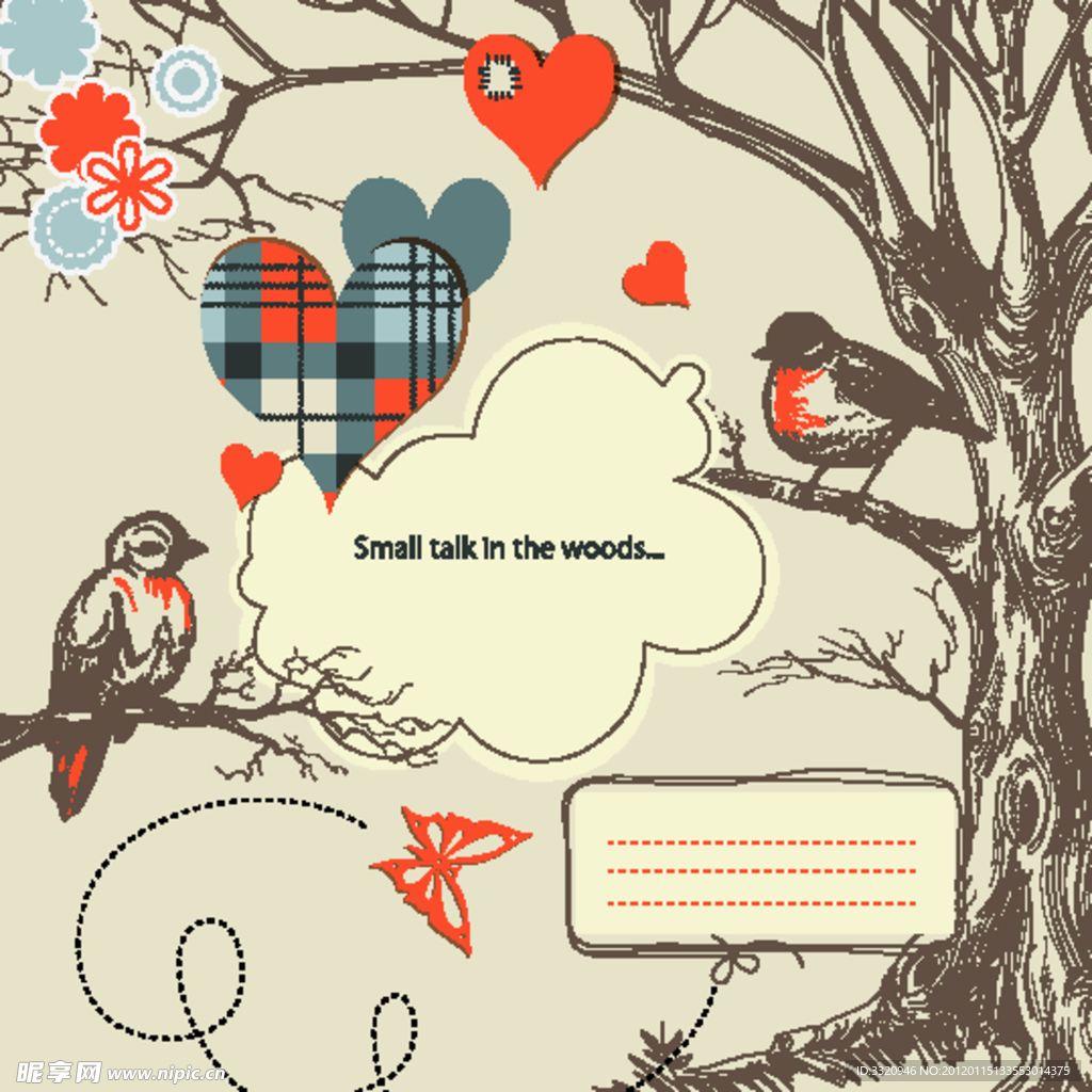 情人节爱情鸟背景