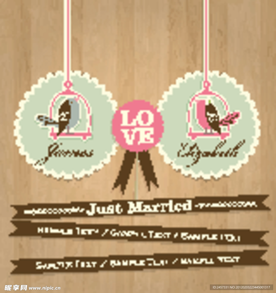 情人节爱情小鸟 浪漫背景