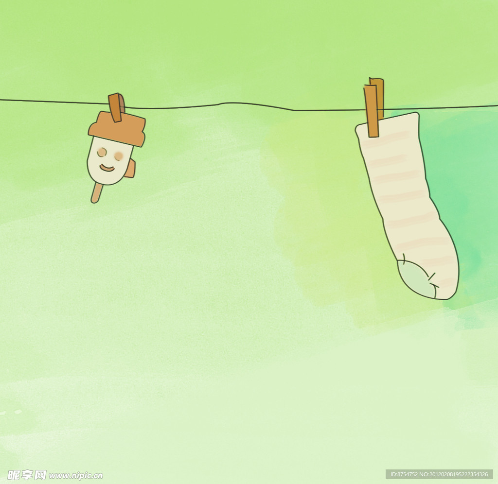 清新背景 矢量挂画