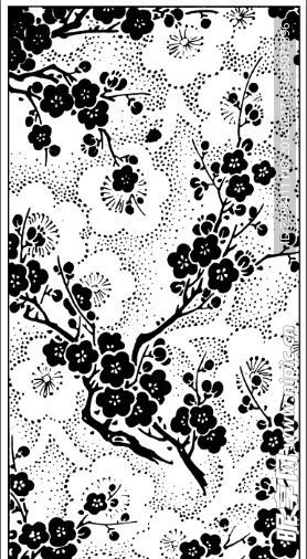 黑白装饰画梅花