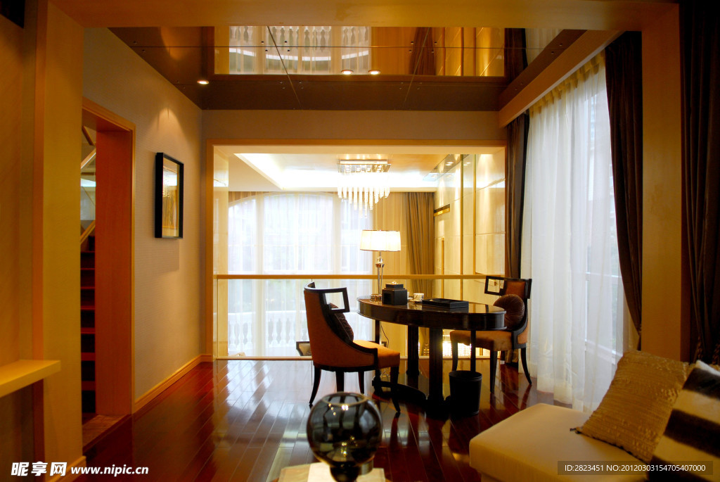 精品样板房摄影 客厅 茶桌