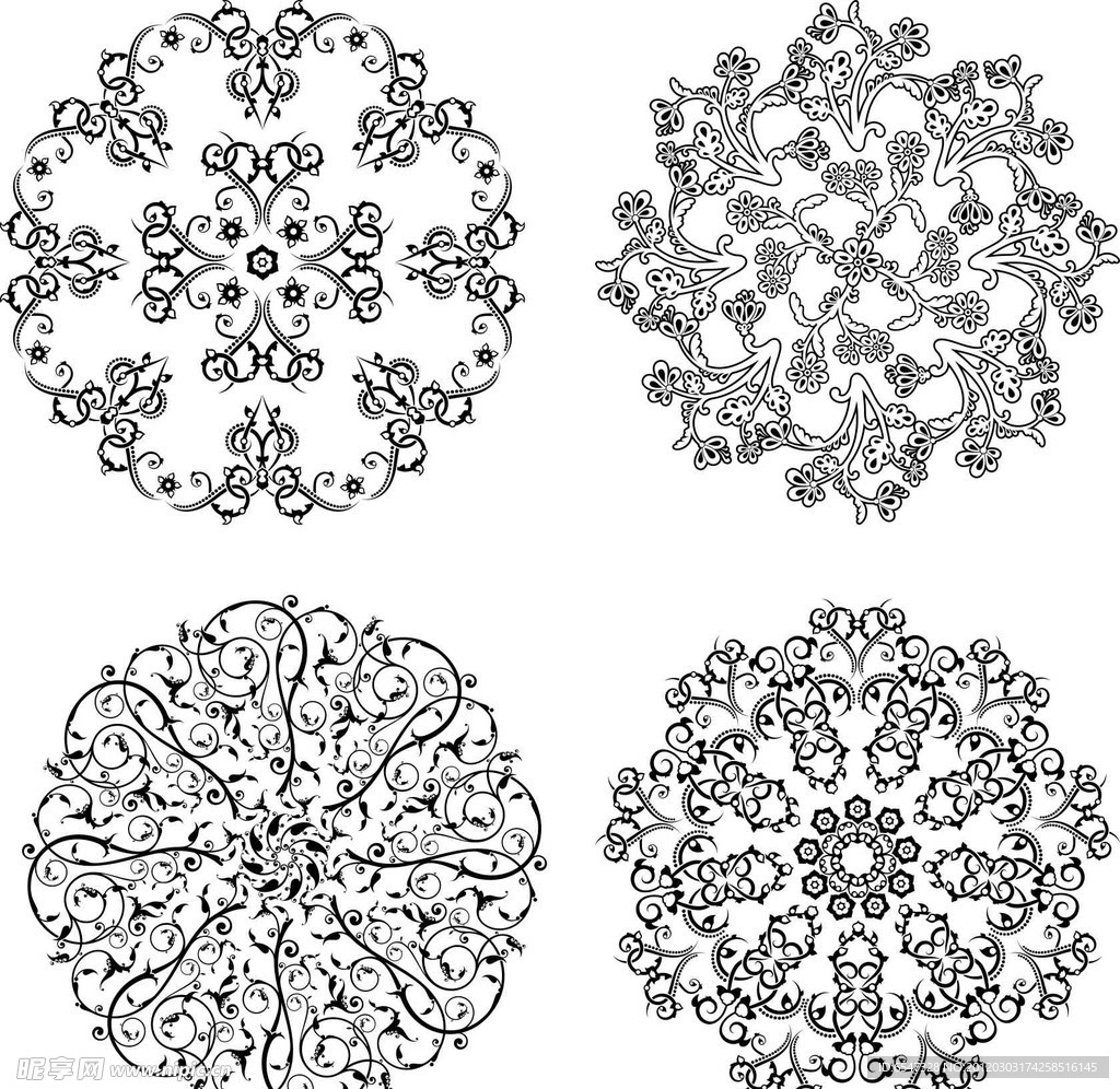 漂亮的底纹花纹 cdr