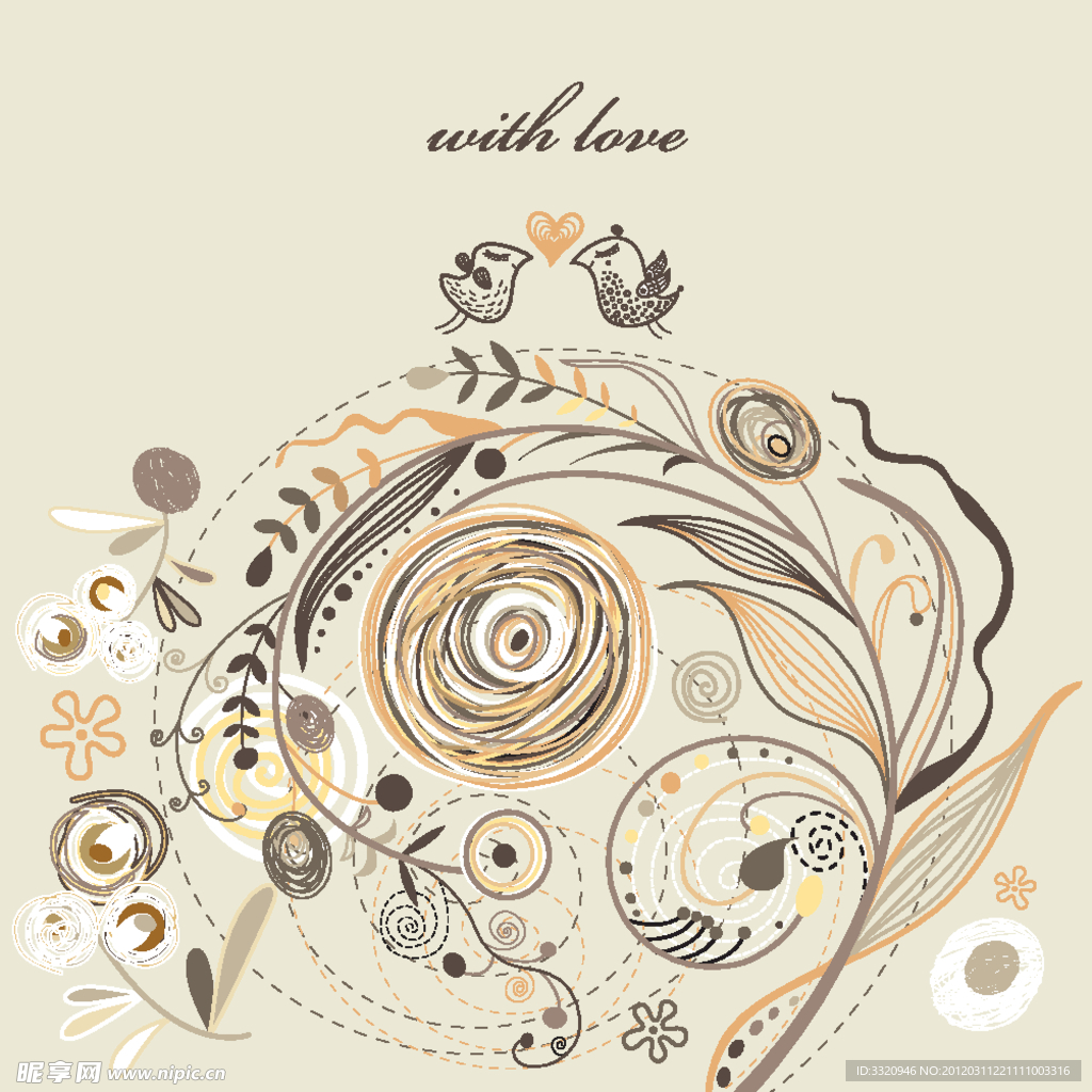 情人节爱情鸟背景