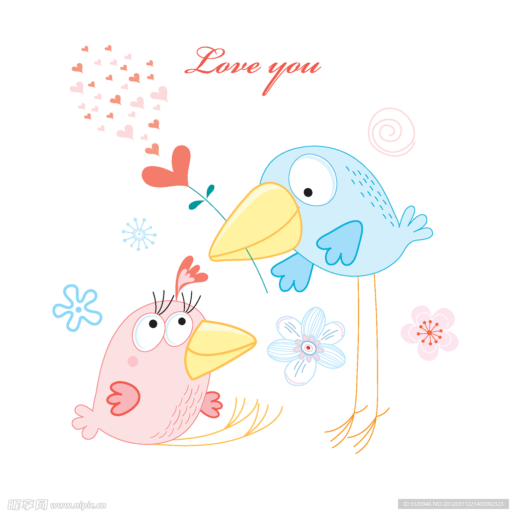 情人节爱情鸟背景