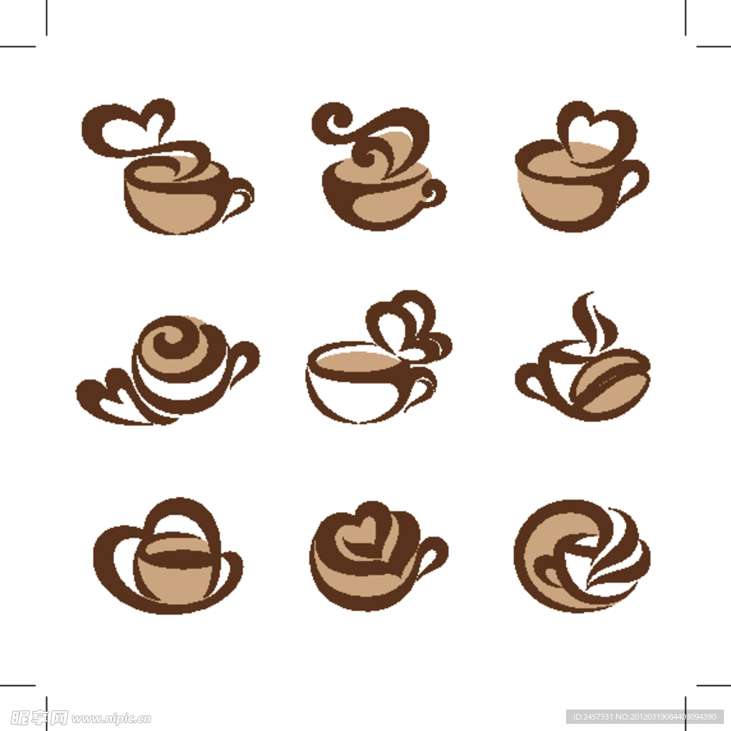 手绘咖啡图标