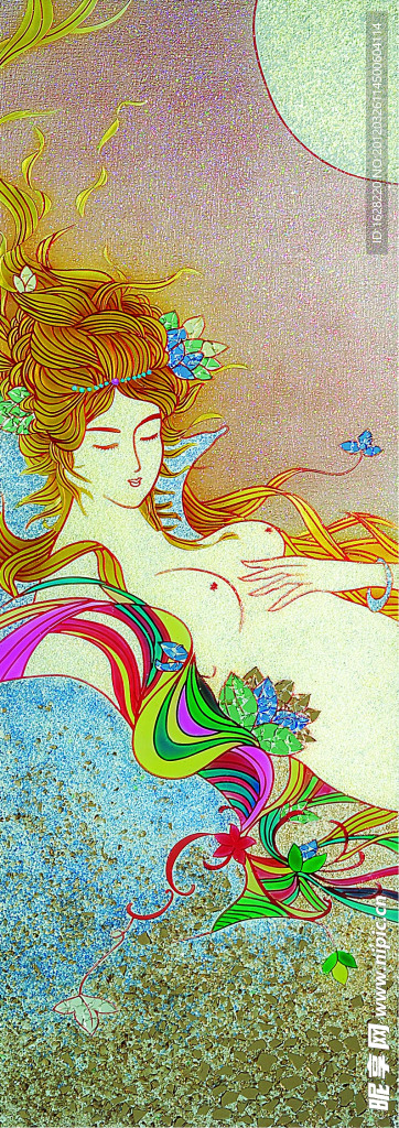 彩色花纹玻璃纹理材质贴图