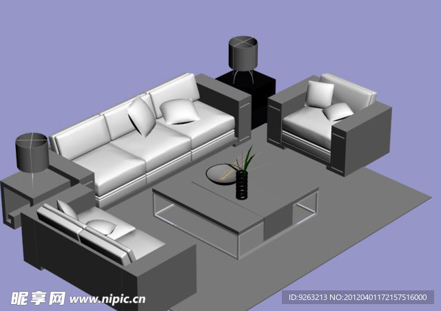 3D沙发组合模型