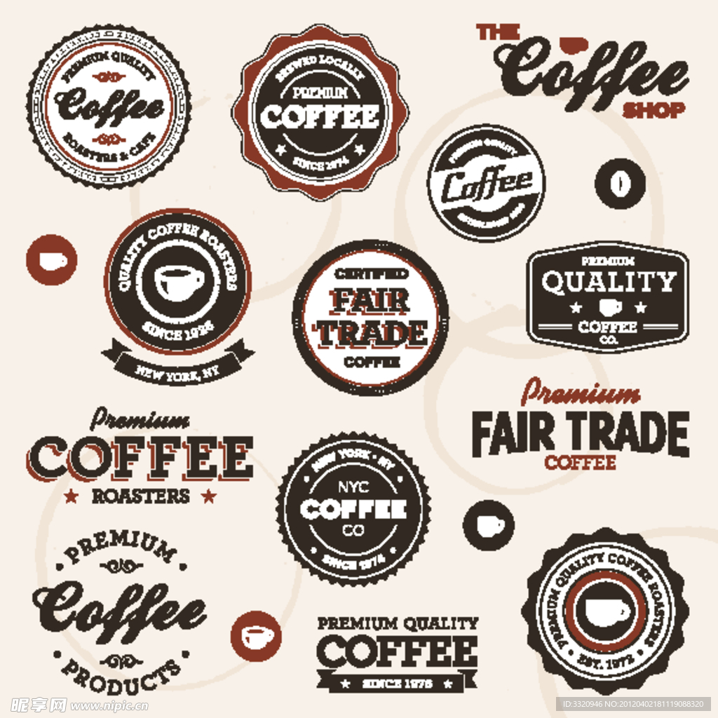 咖啡标签贴纸