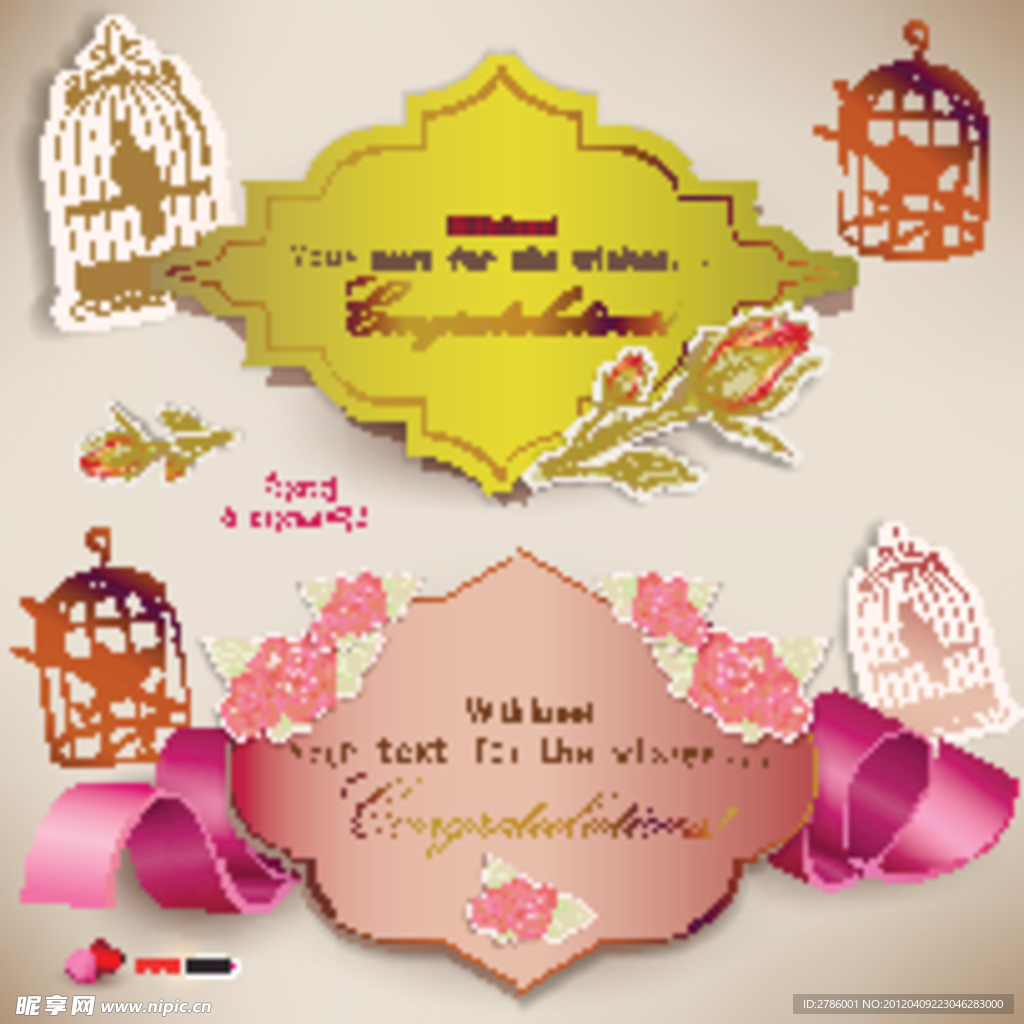 情人节爱情鸟背景