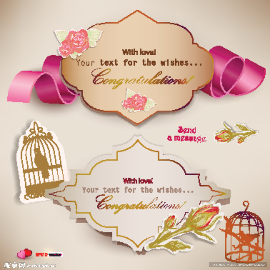 情人节爱情鸟背景