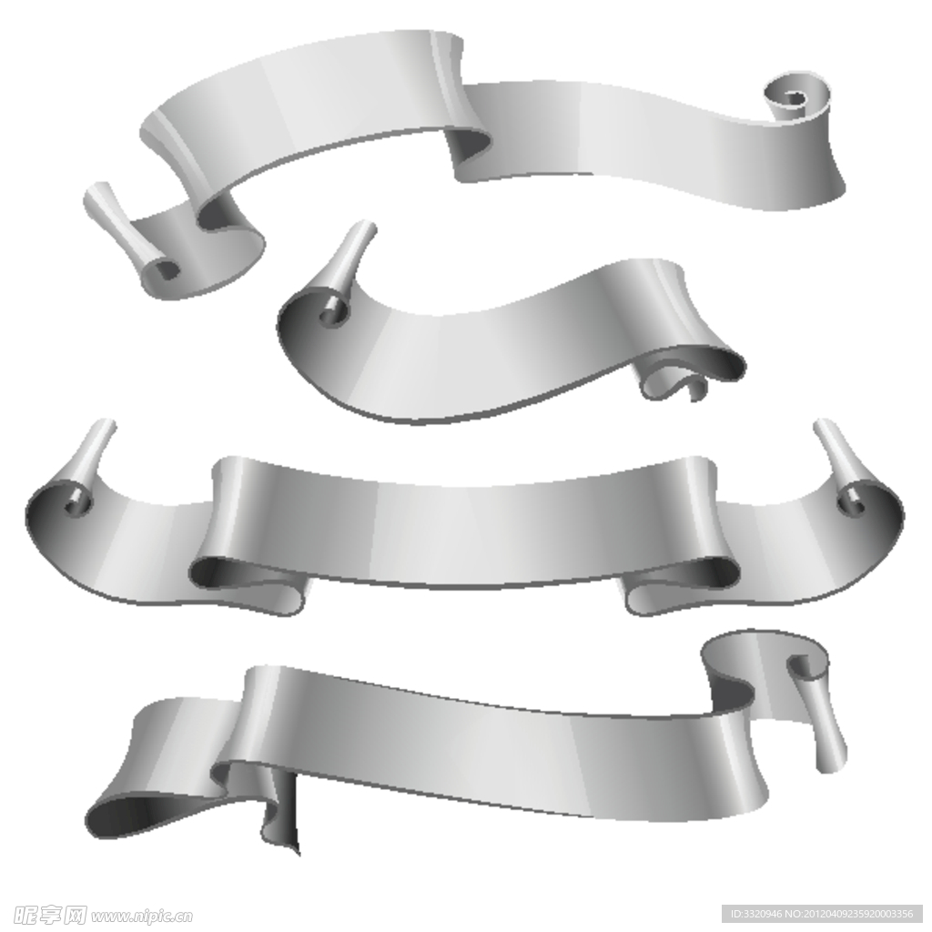 欧式丝带飘带banner