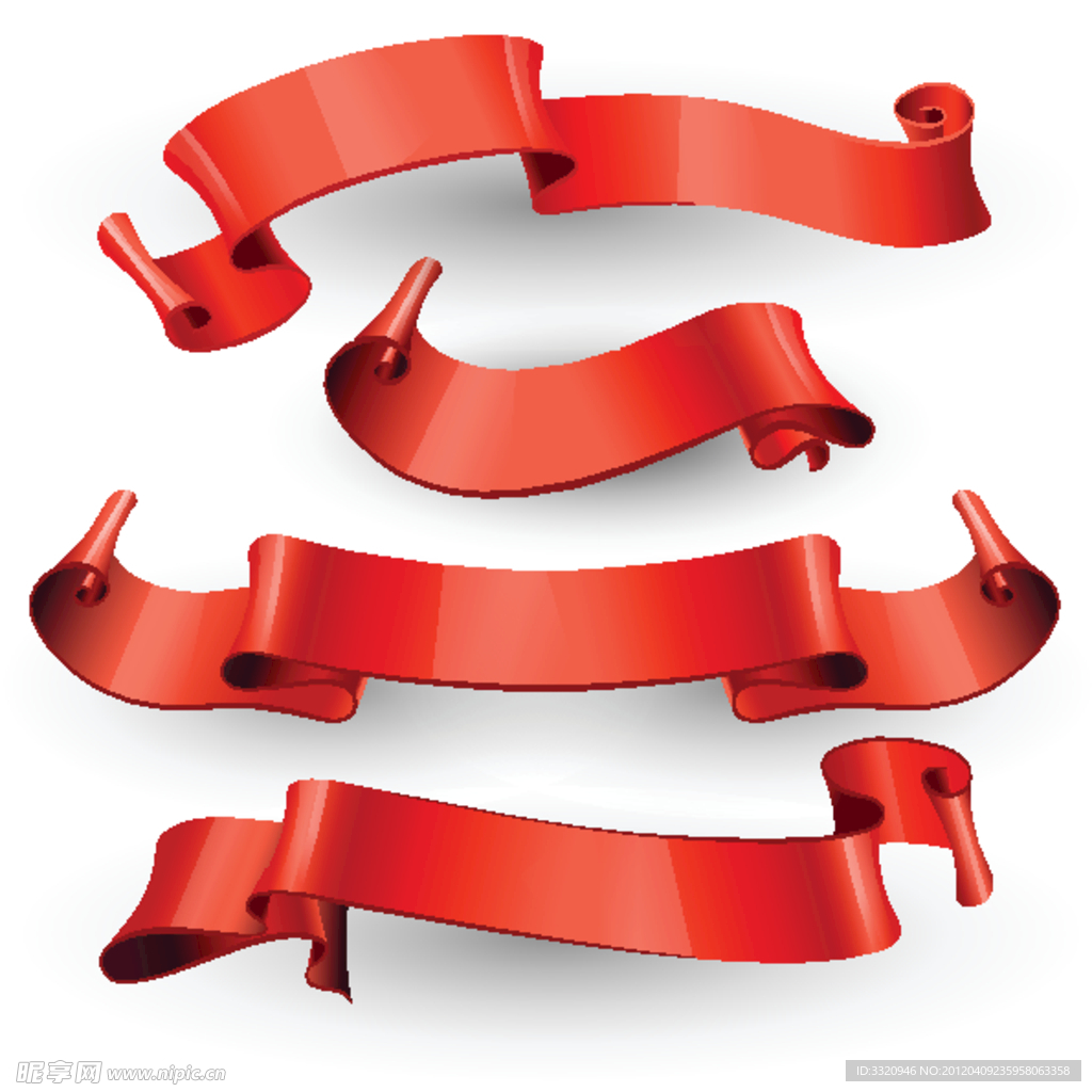 欧式丝带飘带banner