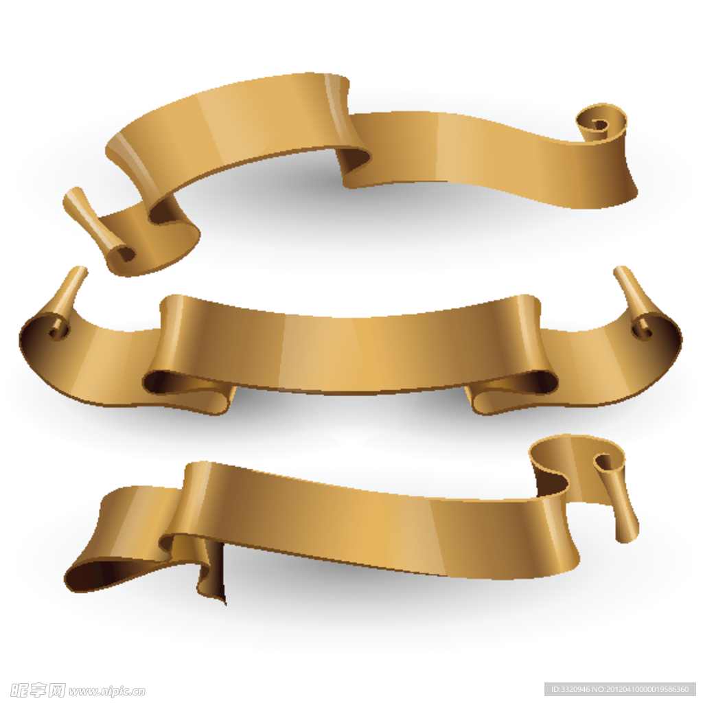 欧式丝带飘带banner