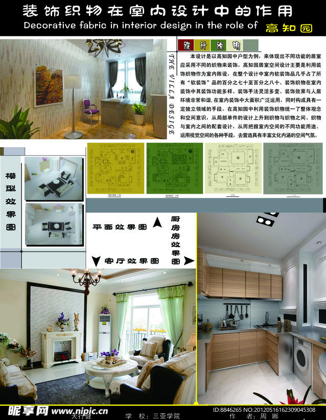 毕业设计 室内展板