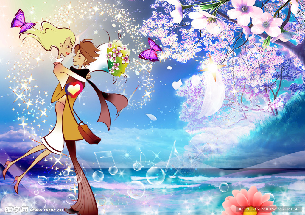 浪漫情人节海报素材