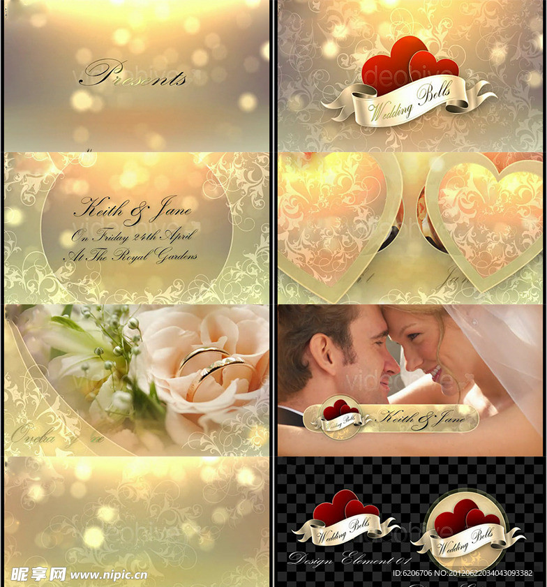 Wedding Bells 浪漫温馨的婚礼片头