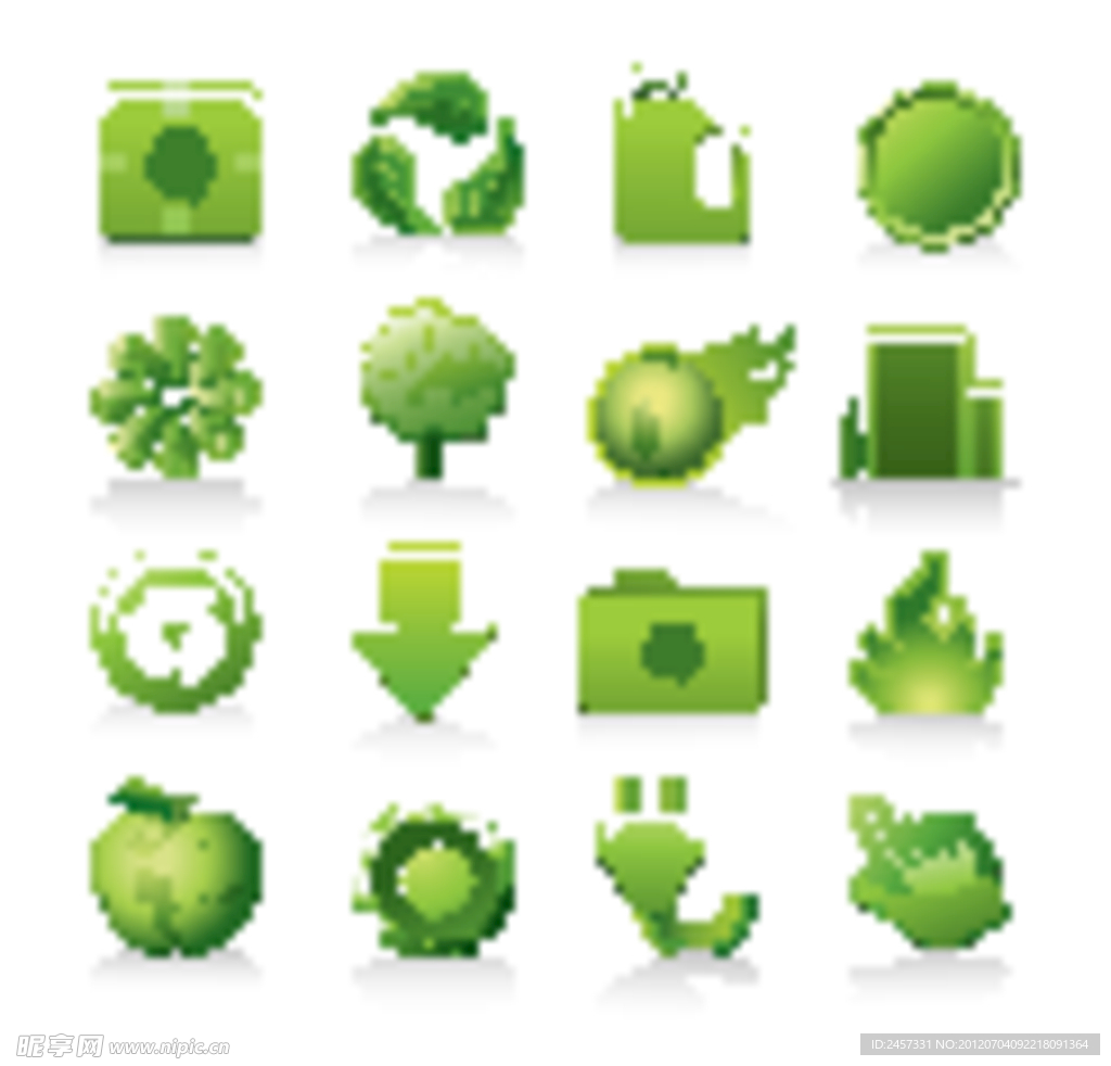 绿色环保图标