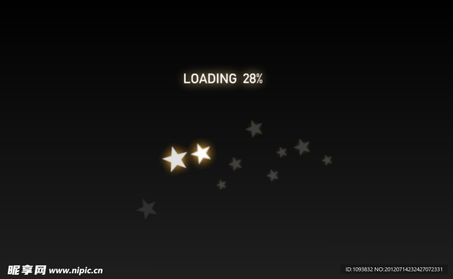flash片头素材星星坠落
