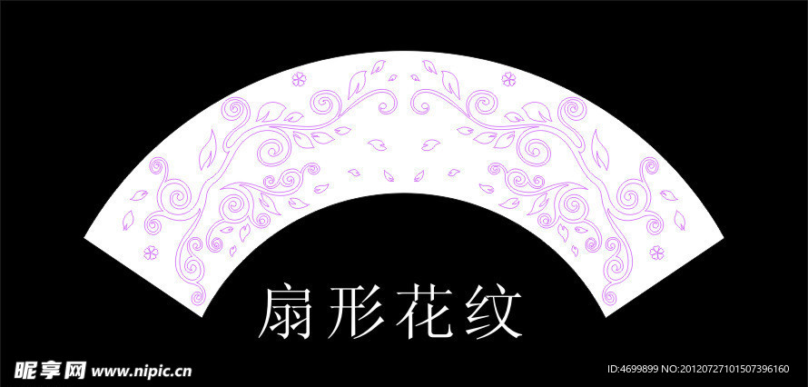 扇形 花纹 玻璃 印花 矢量
