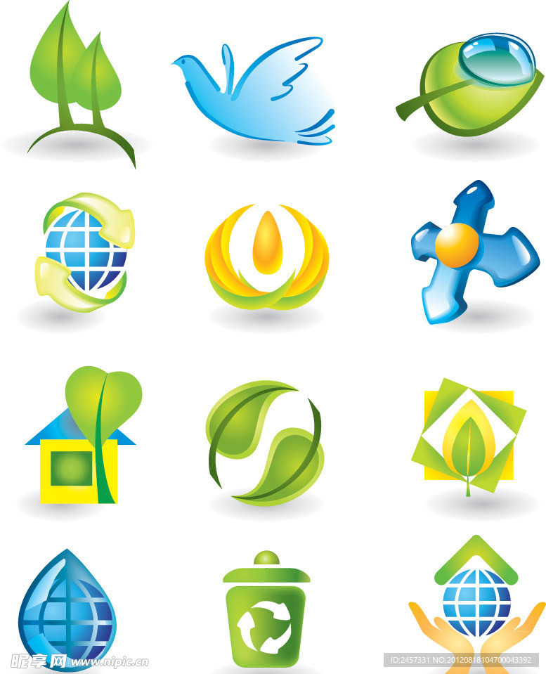 绿色生态环保图标