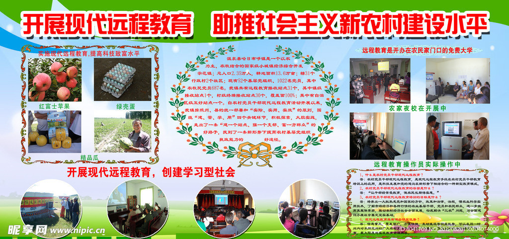 远程教育展板