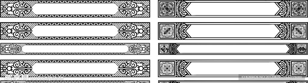 矢量 花边 边框