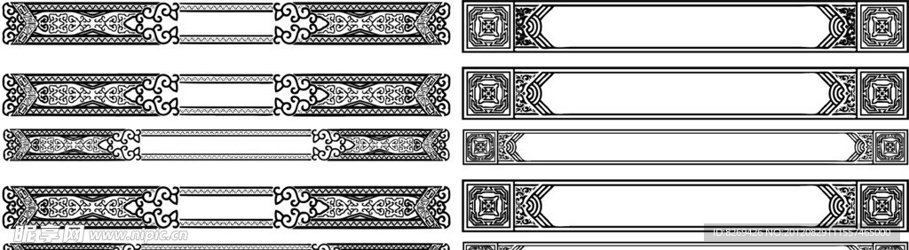 矢量 花边 边框