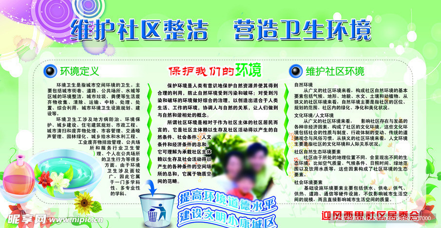 社区环境展板