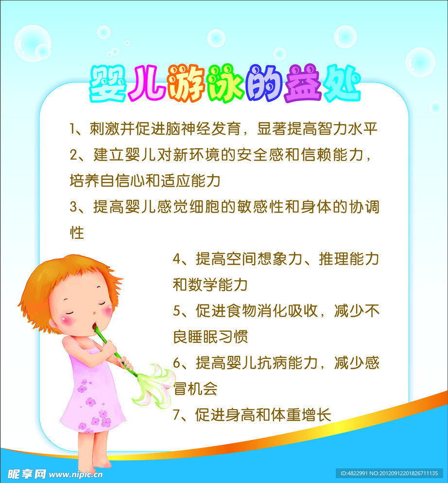 婴儿游泳海报
