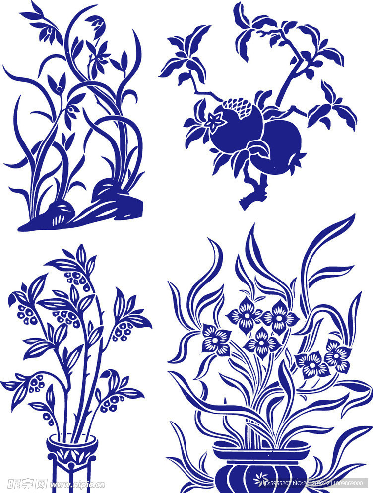 青花瓷花纹