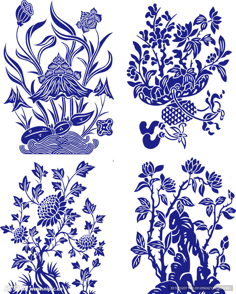 青花瓷花纹