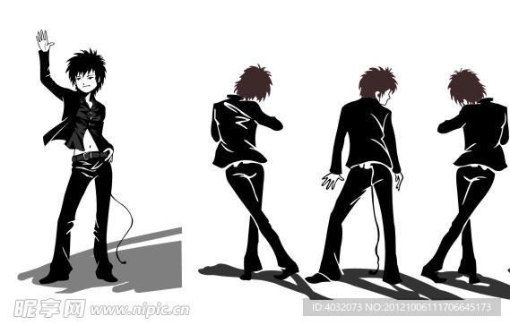 李宇春矢量剪影图