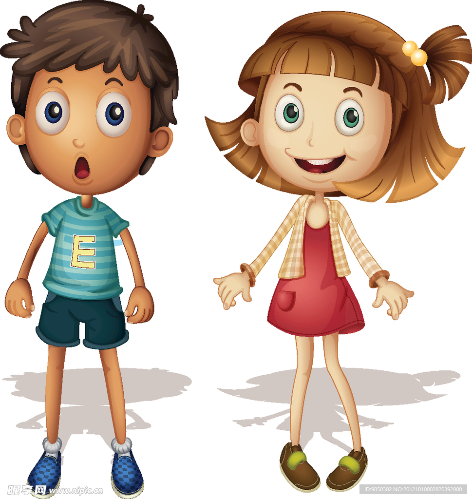 可爱卡通婚礼人物