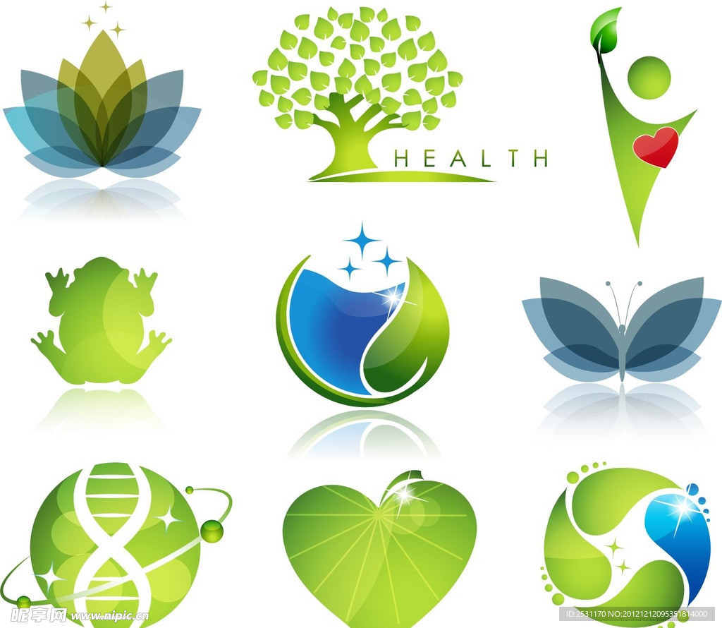 绿色环保矢量图标