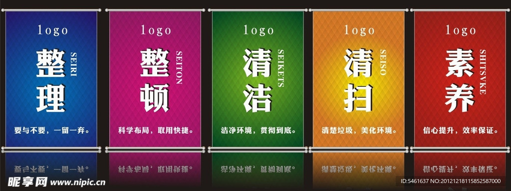 5S 管理 吊旗