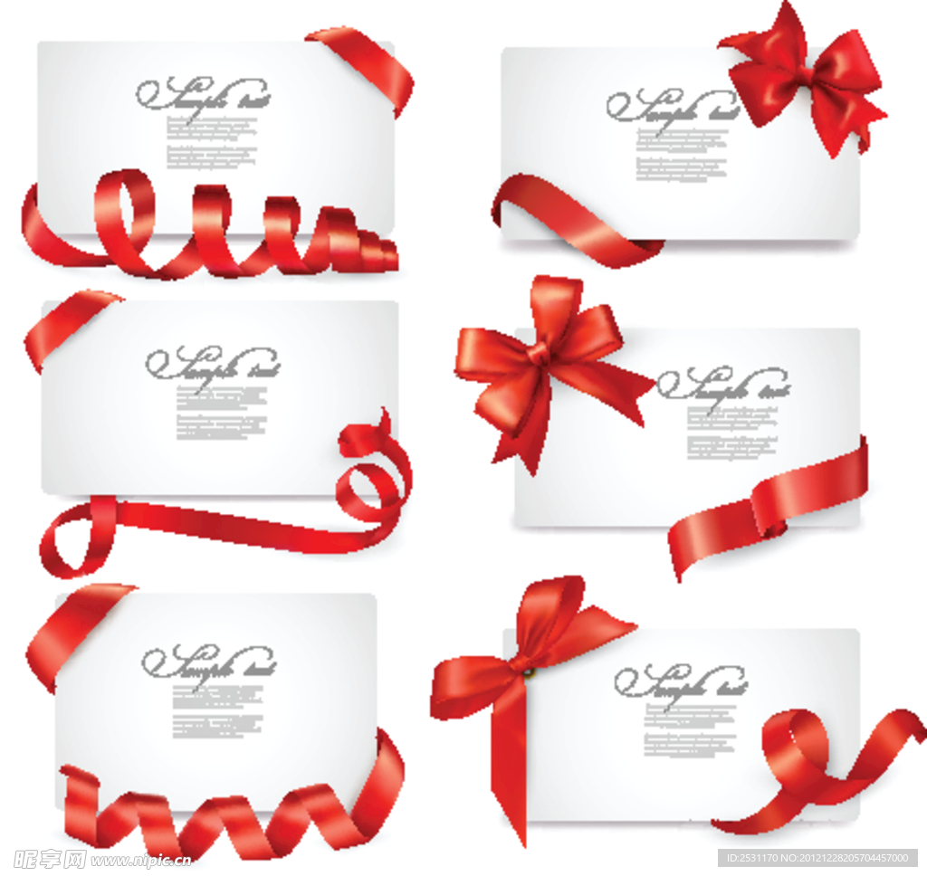 蝴蝶结丝带卡片