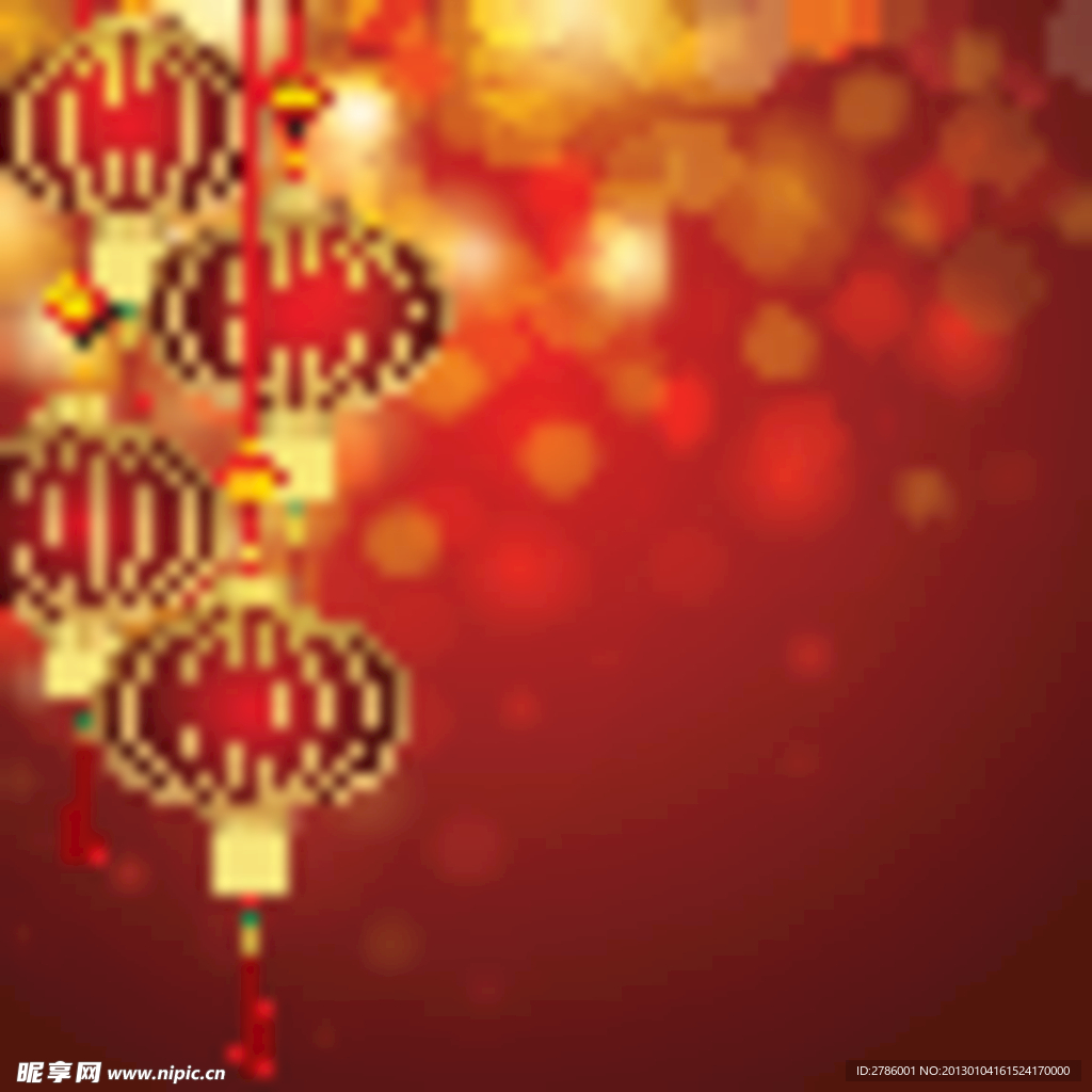 新年喜庆灯笼背景