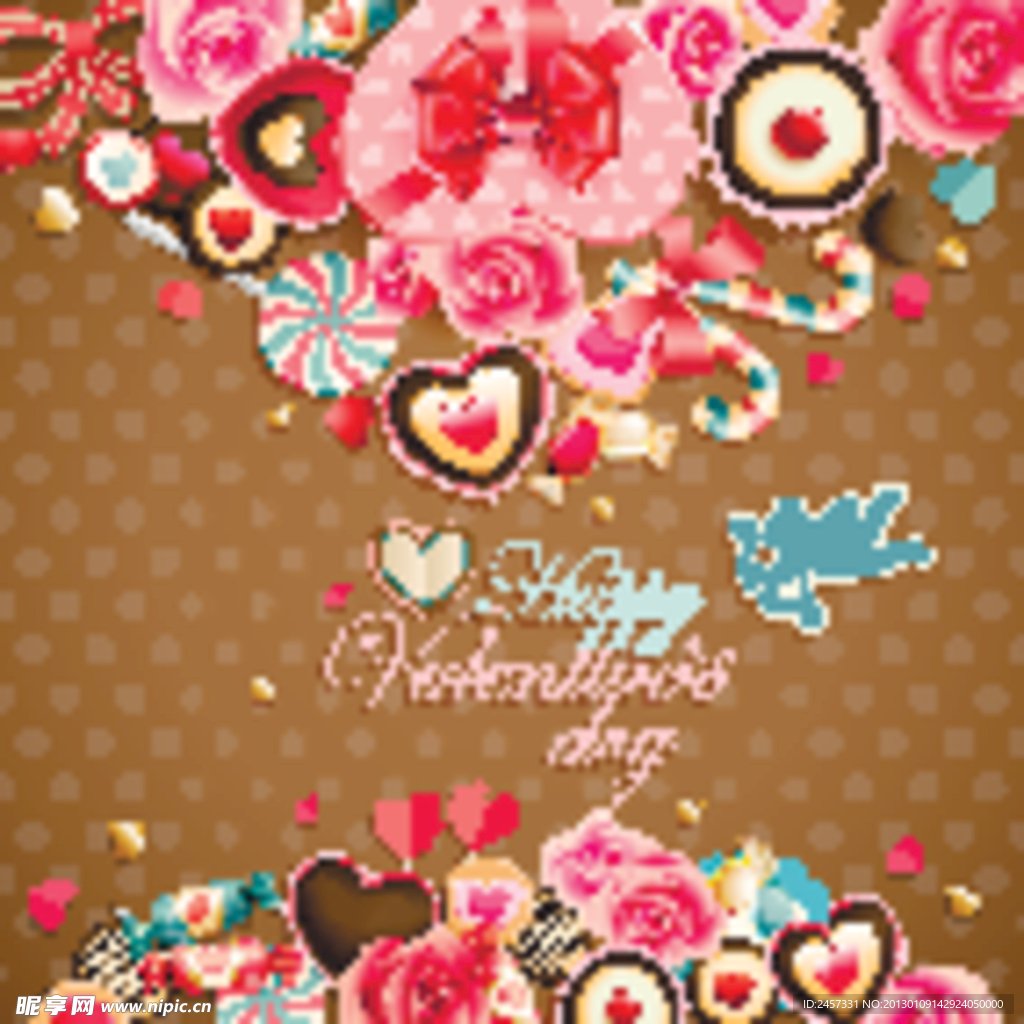 爱心玫瑰 情人节背景