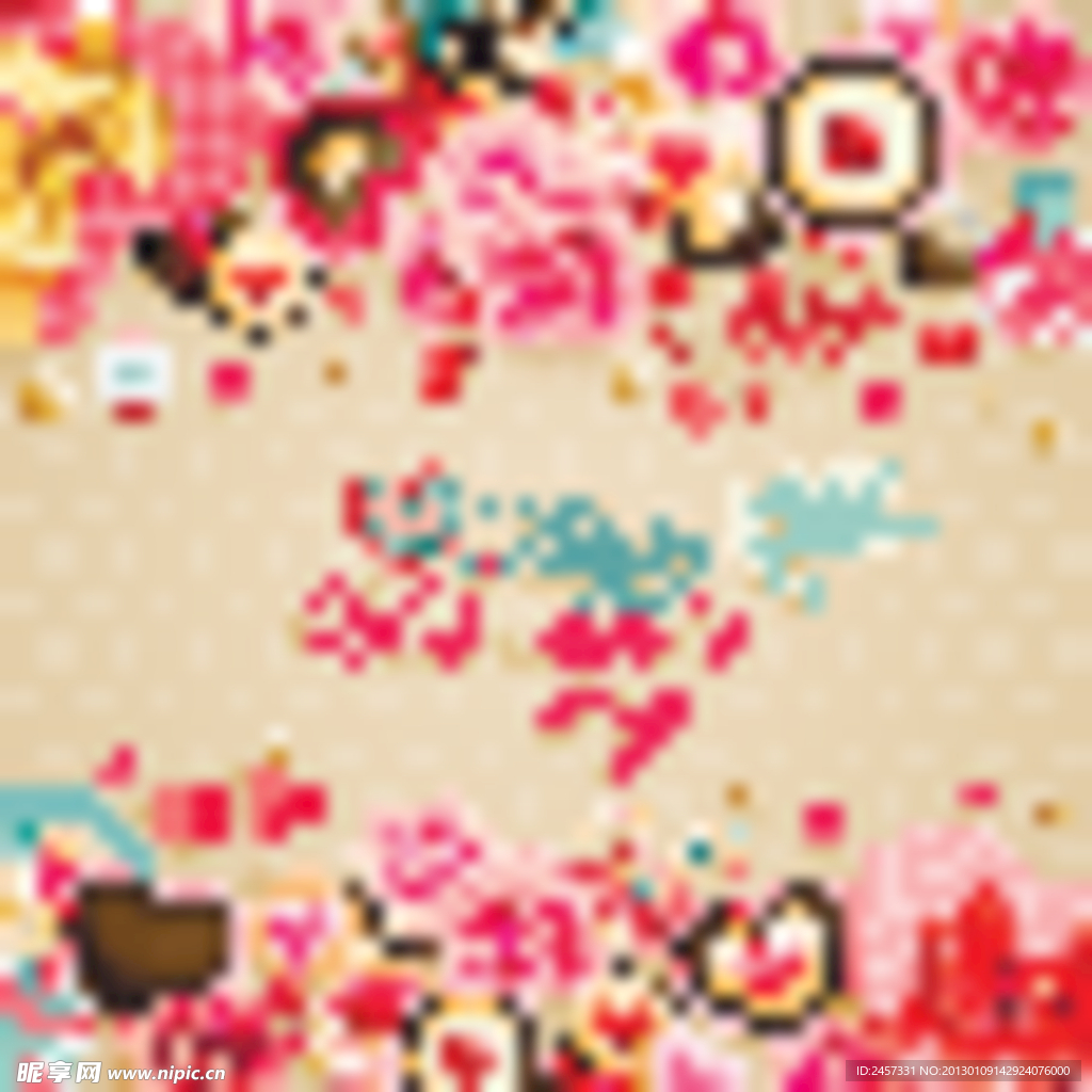 爱心玫瑰 情人节背景