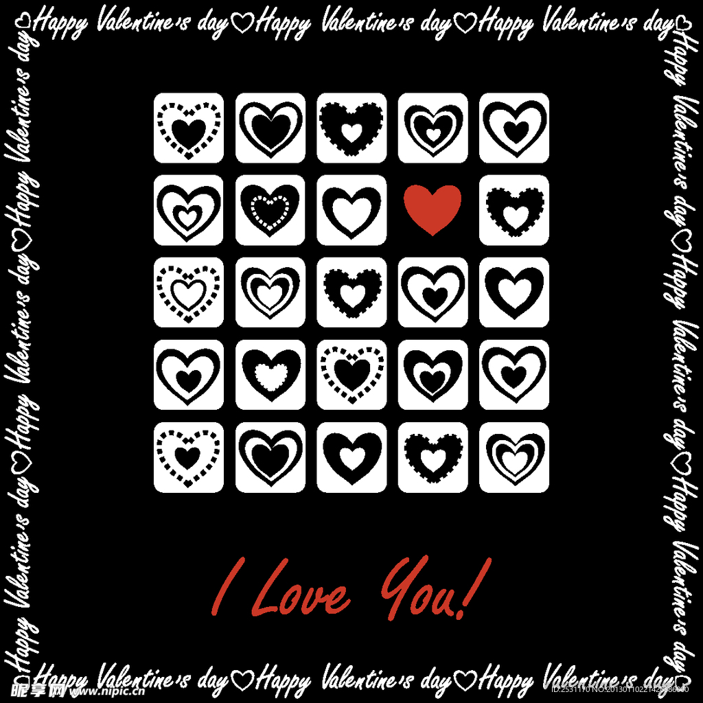 情人节图标 标签