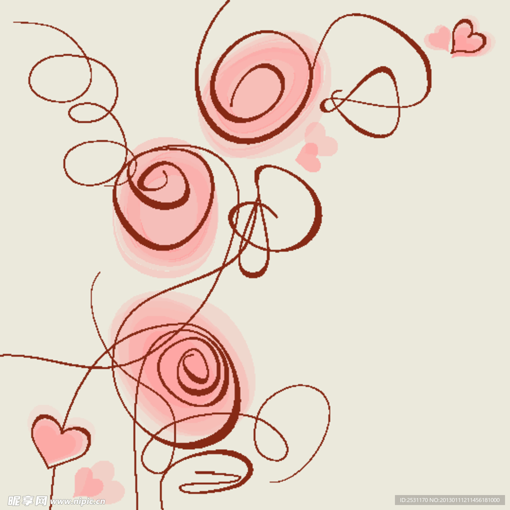 手绘情人节背景