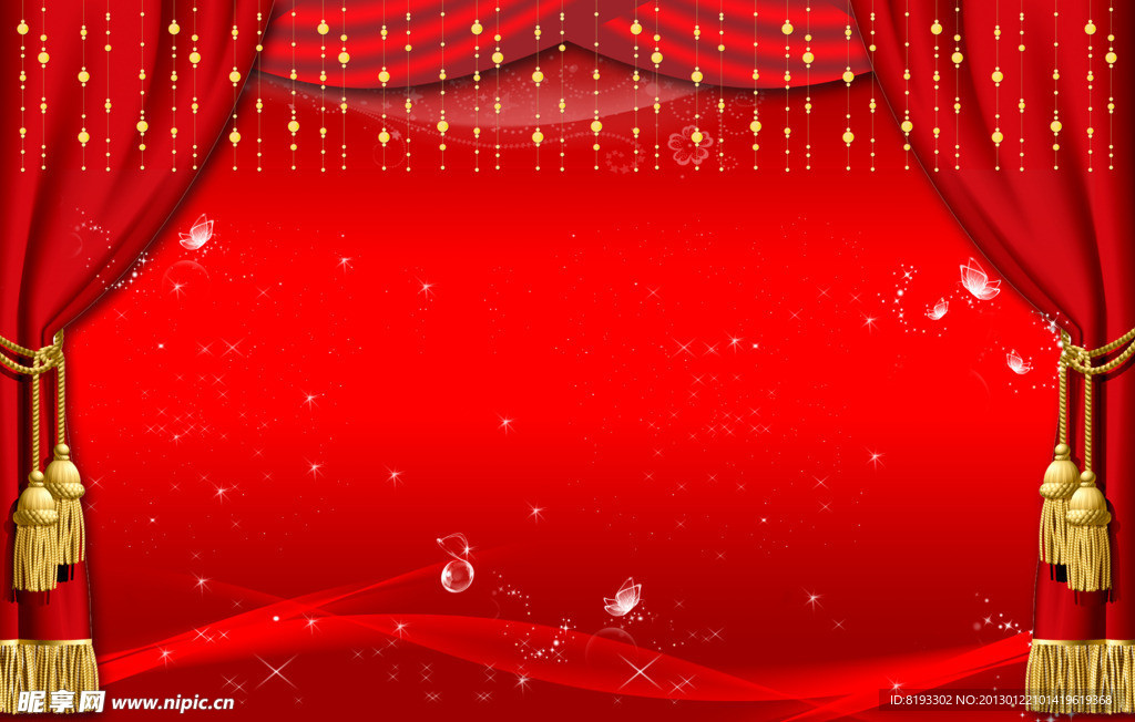 红色舞台背景