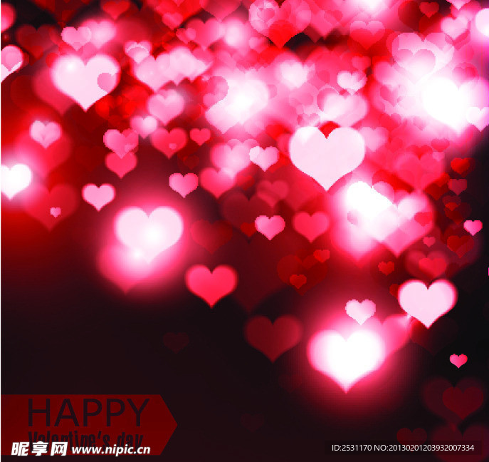 情人节红心背景