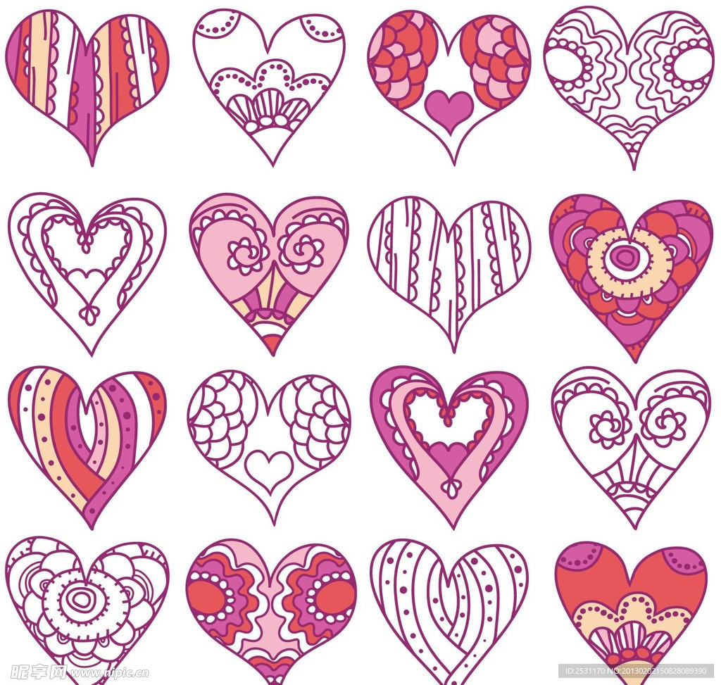 情人节心型 心形图标