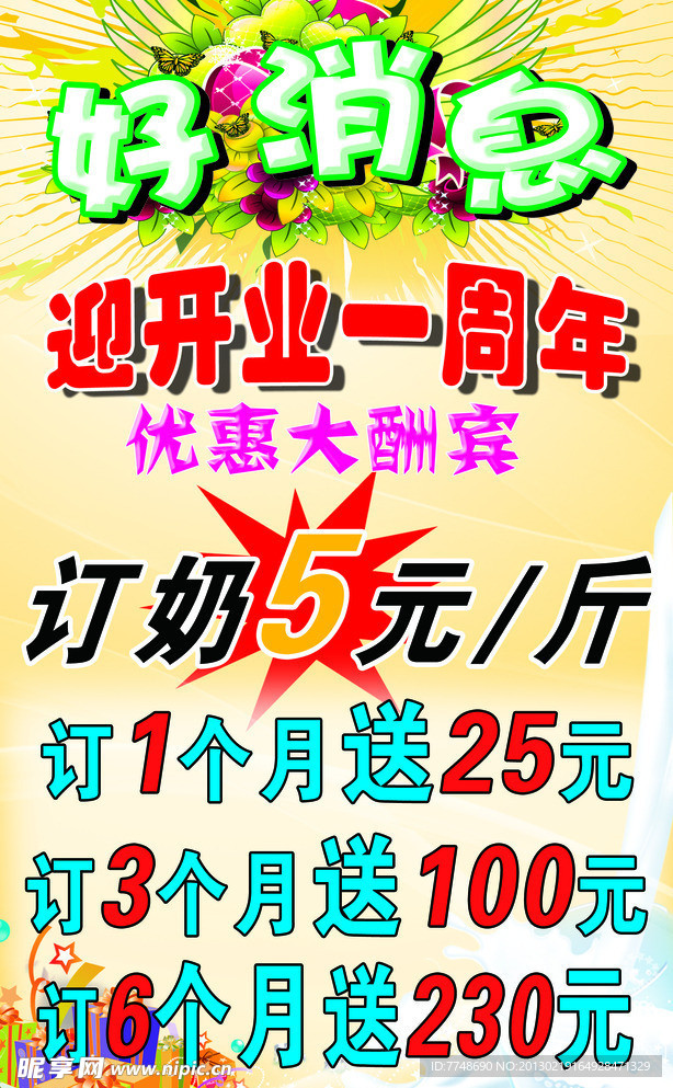 开业周年庆活动海报