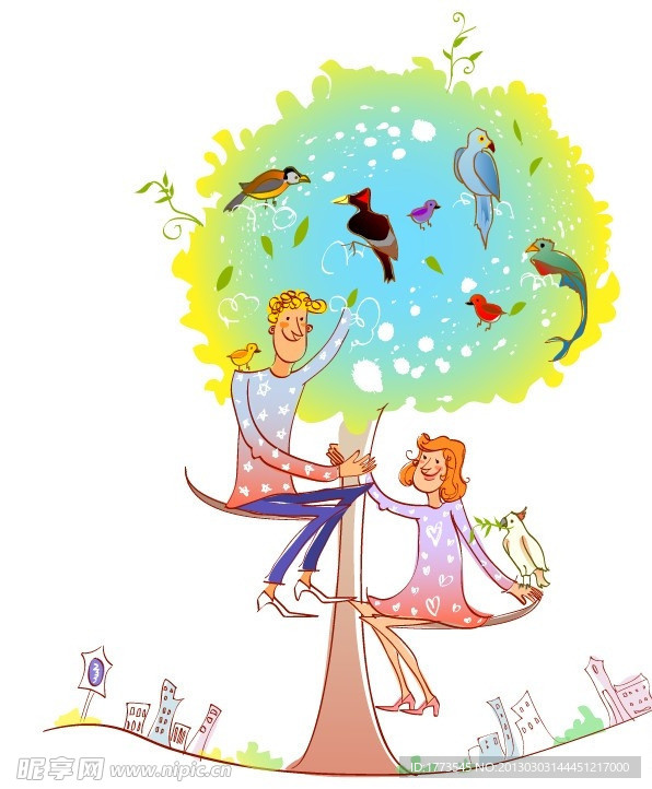 情人节卡通插画