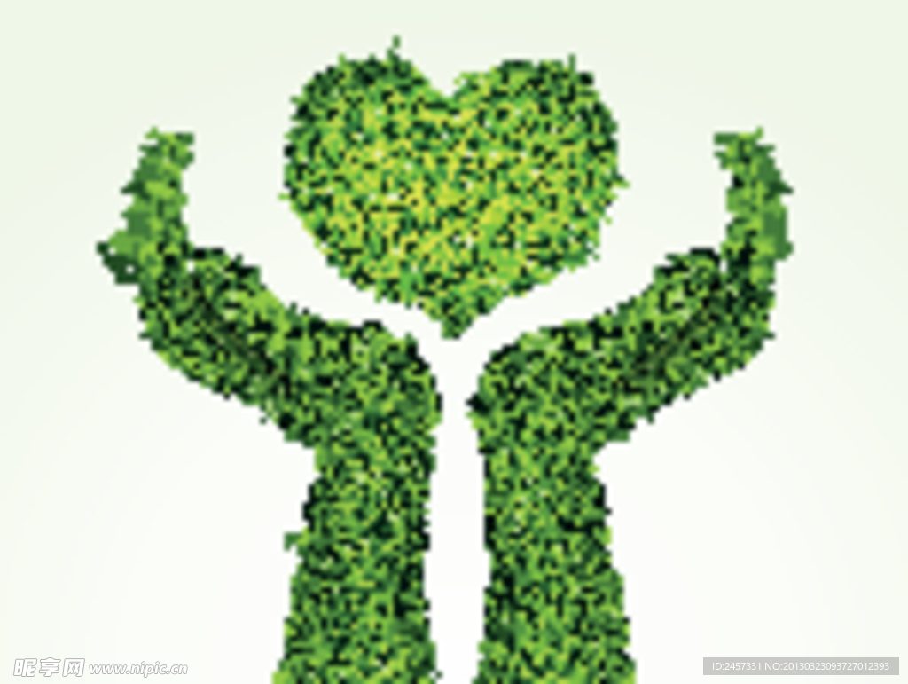 爱心绿色环保标志