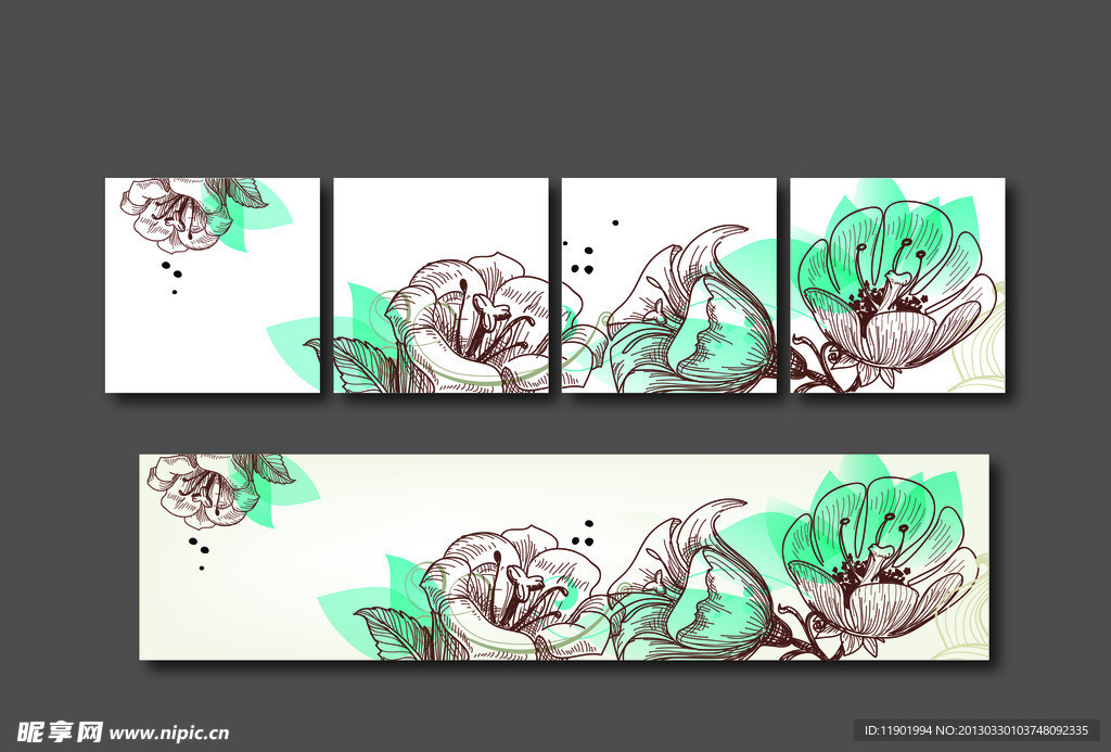 背景墙 装饰画 花卉